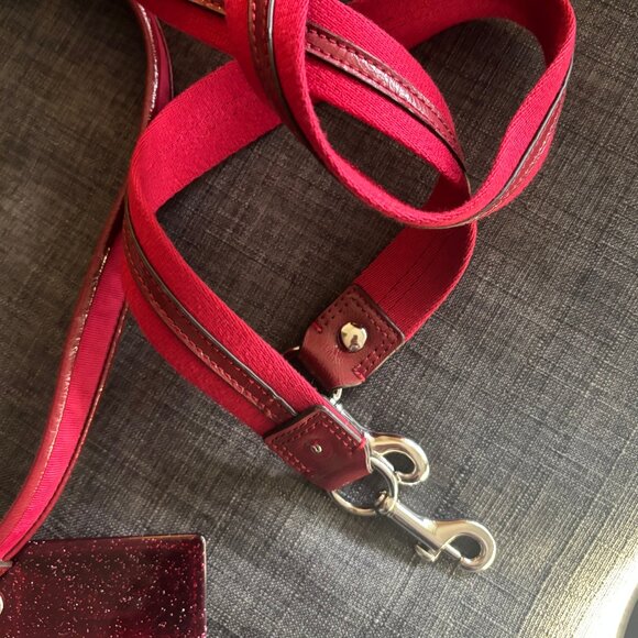 Coach Poppy Signature 2 Han Tags Convertible 2 Way Crossbody Red & Monogram Bag - Picture 7 of 13